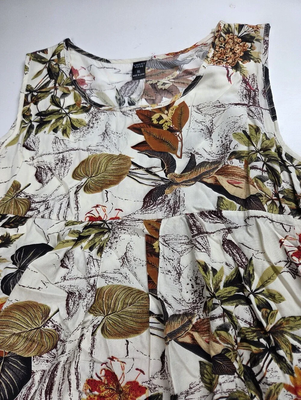Emery Rose floral print sleeveless dress, size XL